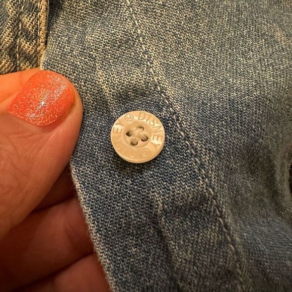 Vintage Disney store Mickey and Minnie chambray button up small - Picture 7 of 11